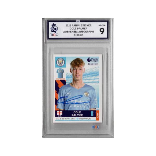 Cole Palmer Signed Manchester City Panini Rookie Sticker