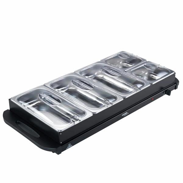 Cooks Professional 5 Section Buffet Warmer | 9.6L | Black
