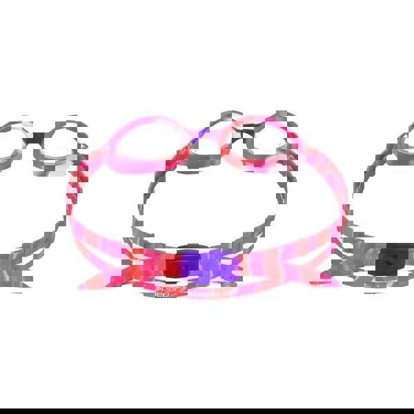 Pink and purple Speedo Hyper Flyer Junior swim goggles with patterned strap