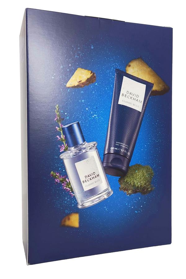 David Beckham Classic Blue Beckham Eau de Toilette Spray 50ml Shower Gel 200ml