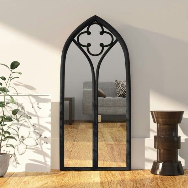 Berkfield Mirror Black 70x30 cm Iron for Indoor Use