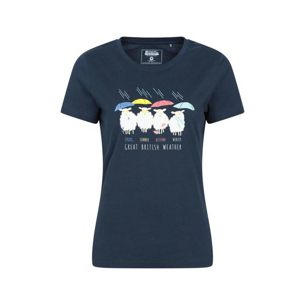 Mountain Warehouse Womens/Ladies Great British Weather T-Shirt - Navy