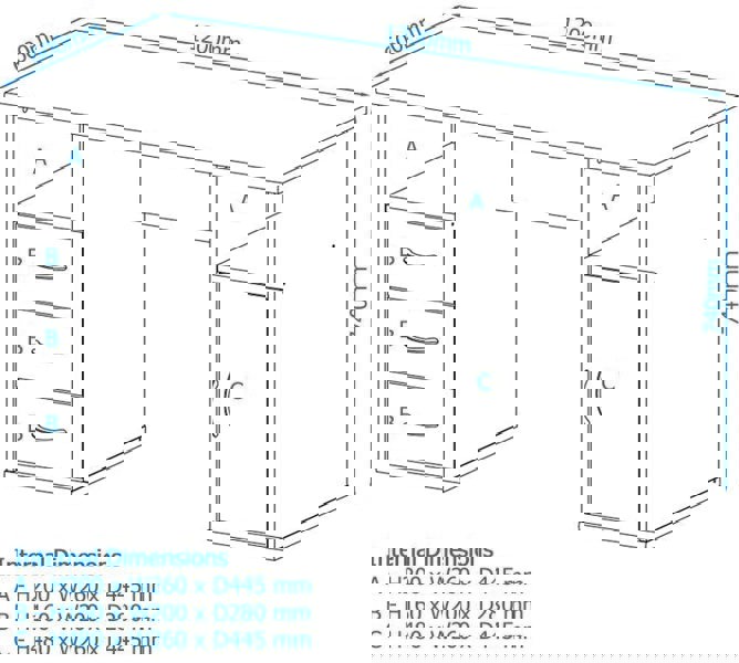 Dorel Home Maryland Desk with 3 Drawers and 1 Door Beech