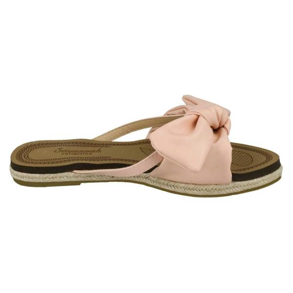 Savannah Ladies Savannah Flat Rope Edged Mules