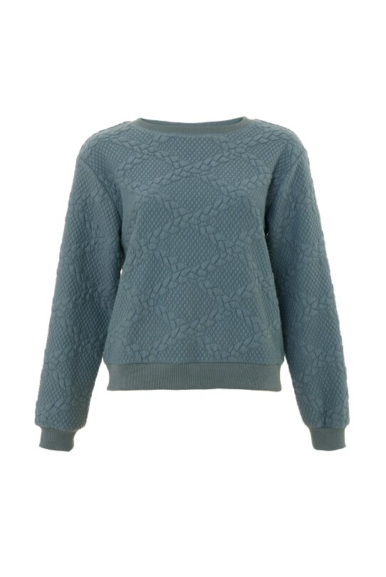 Jan Cable Quilt Sweatshirt - Teal