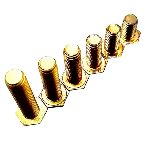 Fixaball M10 Brass Hex Set Screw Fully Threaded Bolt DIN933