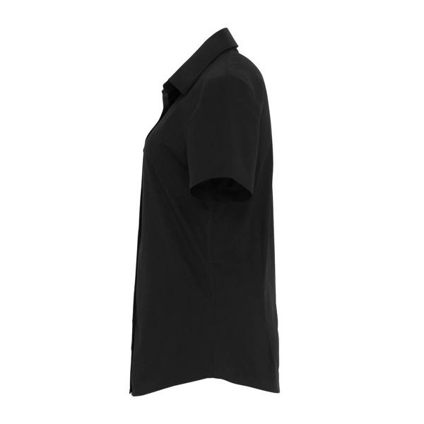 Premier Womens/Ladies Stretch Short-Sleeved Formal Shirt - Black