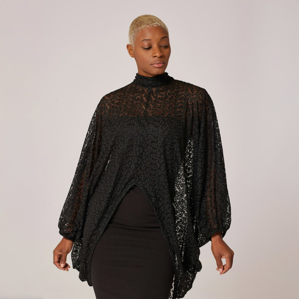 Lioness by TF Ebony Luxe Lacy Tunic - Black