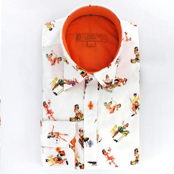 FEMME FATALE  PIN UP GIRLS  WOMENS  PRINT SHIRT - Premium Men's Patterned Shirt by Claudio Lugli | Bold Design, Tailored Fit, Best Printed Shirts
