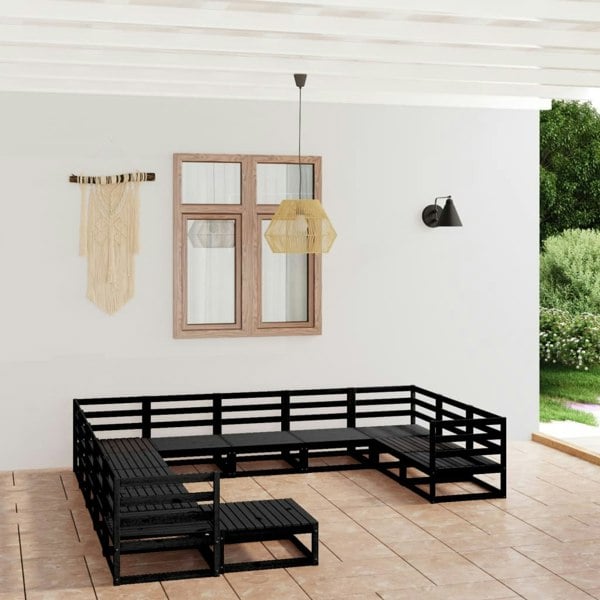 Berkfield 12 Piece Garden Lounge Set Solid Pinewood