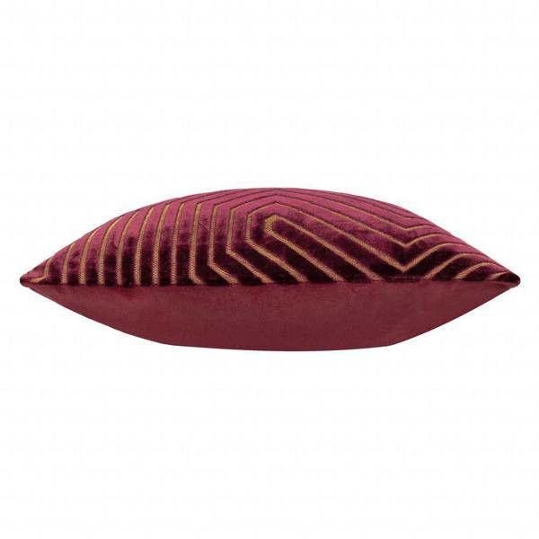 Paoletti Evoke Cut Cushion Cover - Burgundy - 