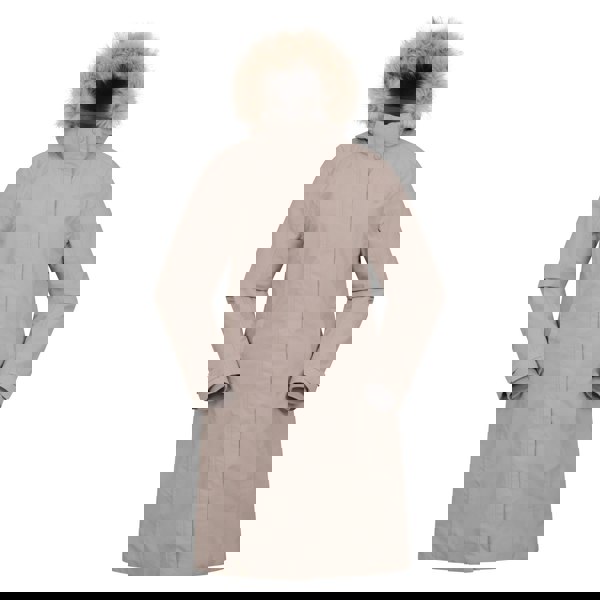 Mountain Warehouse Womens Meadow Borg Lined Waterproof Padded Jacket - Light Beige