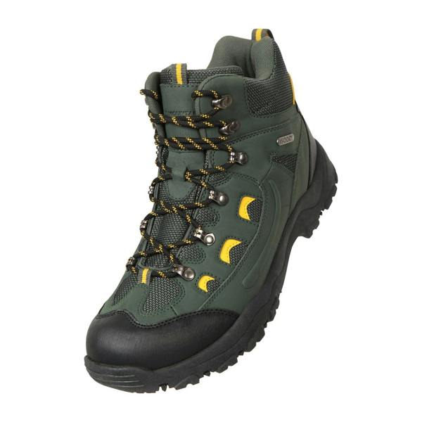 Mountain Warehouse Mens Adventurer Waterproof Hiking Boots - Green - 
