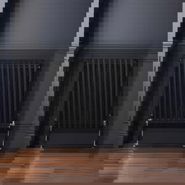Monstershop Traditional 2 Column Radiator - 600 x 832mm - Black