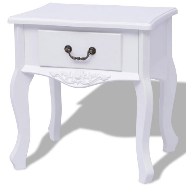 Berkfield Bedside Cabinet MDF White