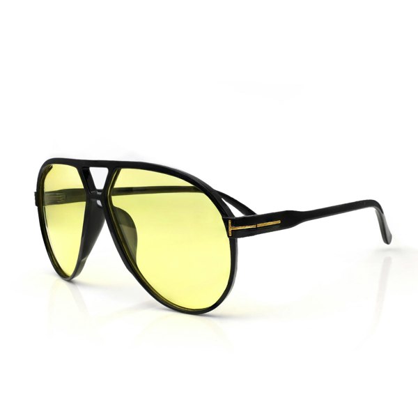 Say It With Toronto Oval Sunglasses - Black & Yellow