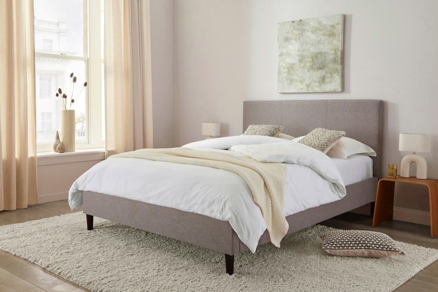 DS Living Marceli Grey Upholstered Bed Frame
