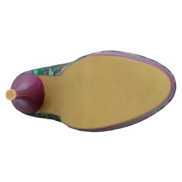 Spot On Ladies Spot On Heeled Platform Court Shoe