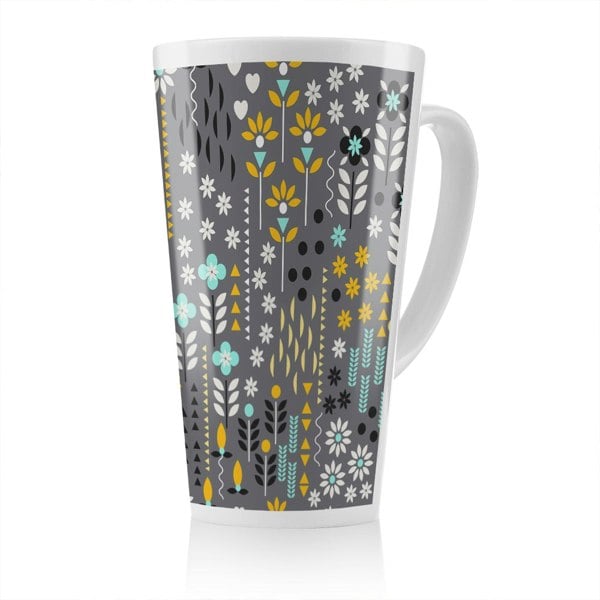 Benjamin Tate Design Flower Print Latte Mug