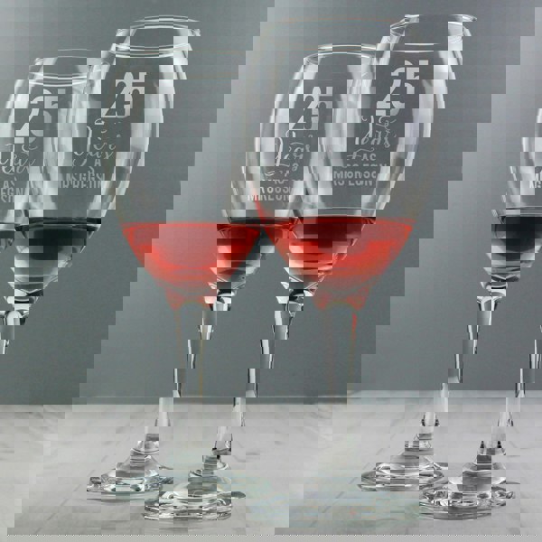 Personalised Memento Company Personalised Years As... Wine Glass Set