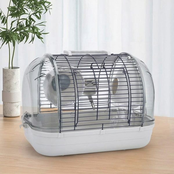 Crystal View Hamster Cage with Silent Exercise Wheel & Accessories Living and Home