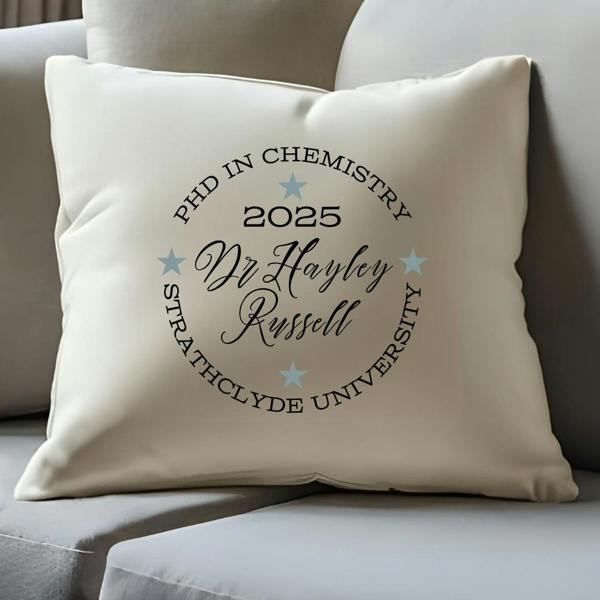 Personalised Message Name and Year Cushion