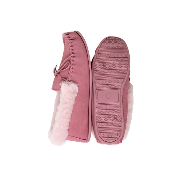 Nordvek Womens Sheepskin Suede Moccasin Slippers