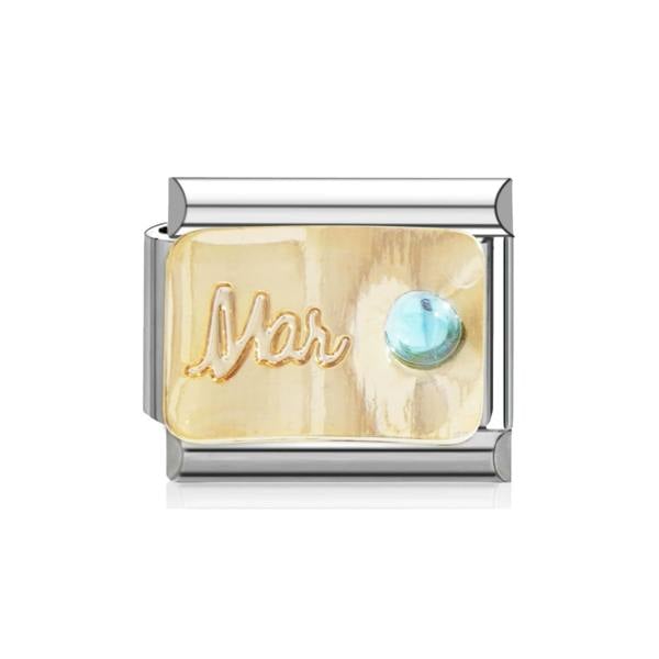 Serafina Birthstone Month Charm | Italian Style Bracelet Charm