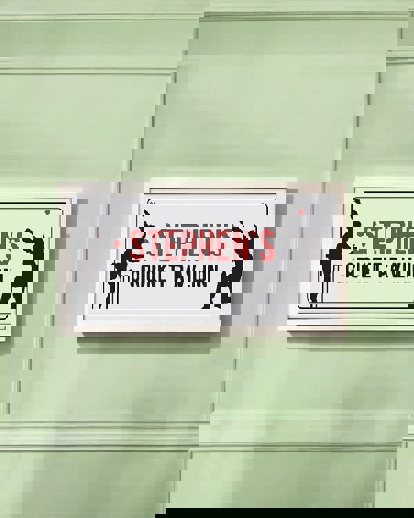 Personalised Cricket Pavilion Wall Art - Framed Print for Sports Fans