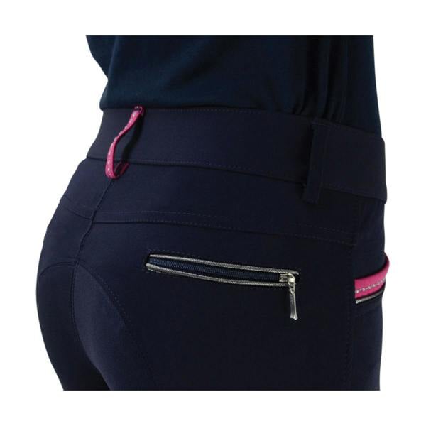 HyFASHION Womens/Ladies Mizs Eugenie Breeches - Navy/Pink - 