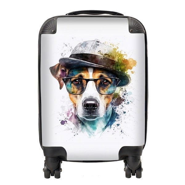 Warren Reed Jack Russell Dog Splashart Suitcase