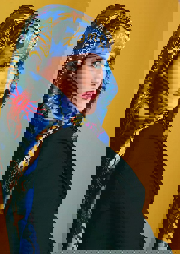 Emre Tamer-London Silk Scarf Hand Painted Underwater Sustainable Print