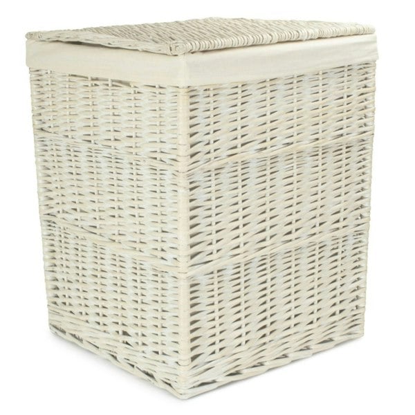 Wicker Square Laundry Basket