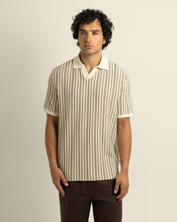 Larsson & Co Mattias - Jacquard Stripe Polo Shirt