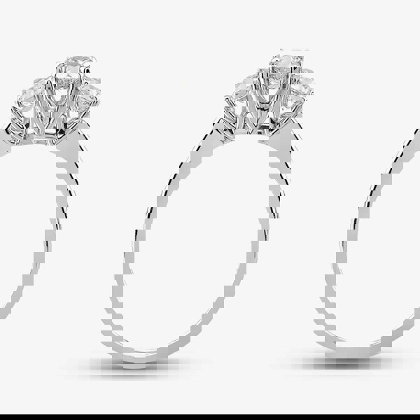 T. H. Baker Platinum 0.54ct Diamond Three Stone Ring 3166/54-P