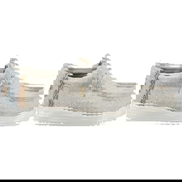 HEYDUDE Wally Jute Jute Men's Stone Grey/Iceberg Green Moccasins Shoes