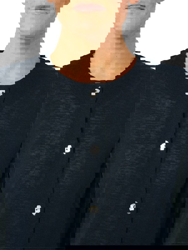 PennyPlain Front Button Cardigan - Navy