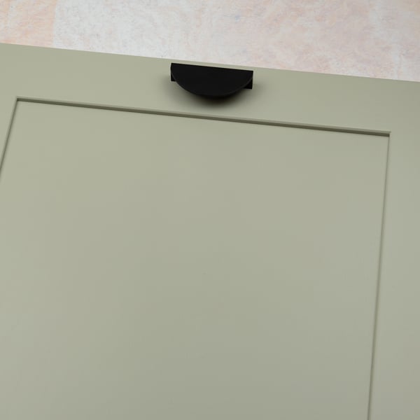 Handle & Home 64mm Matt Black Half Moon Handle