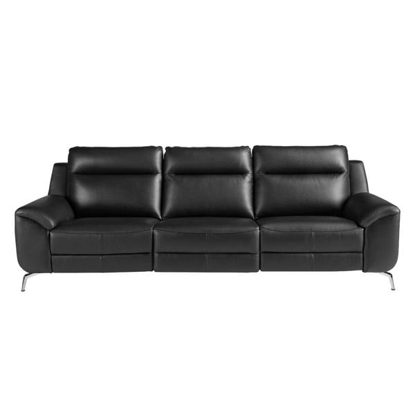 Angel Cerdá Black leather relax sofa 6193/6194