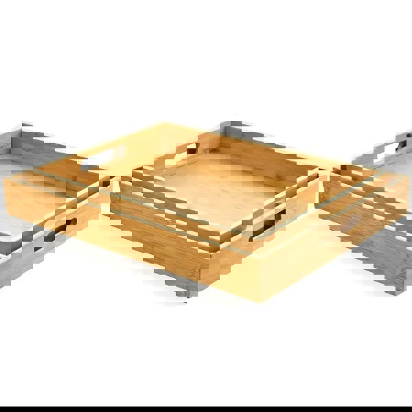 Maison des Cadeaux Bamboo 3-Piece Serving Tray Set