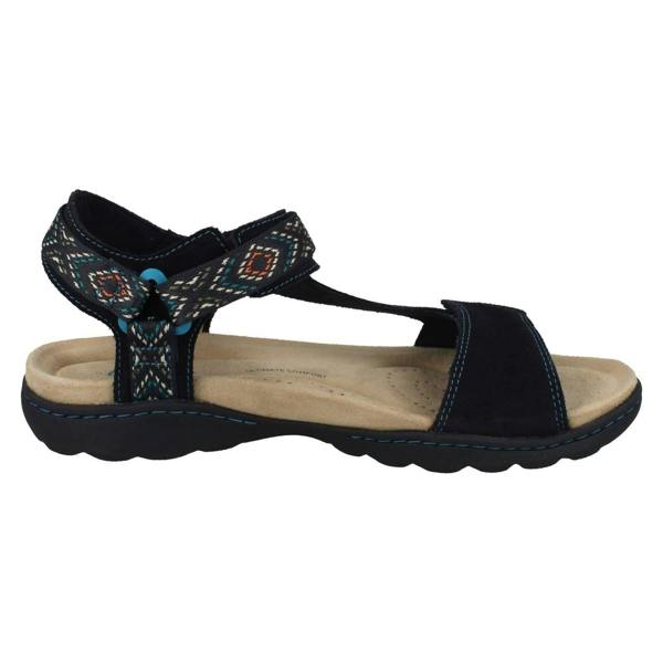 Clarks Ladies Clarks Aztec Detailed Strappy Sandals Amanda Step