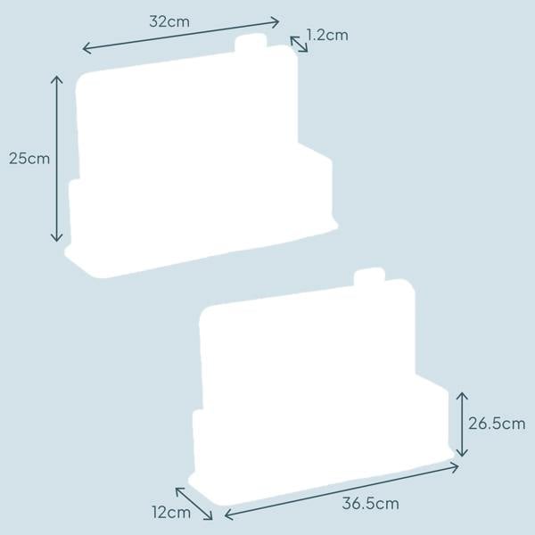 Cooks Professional 4 Piece Bamboo Index Chopping Board Set | Grey Tabs