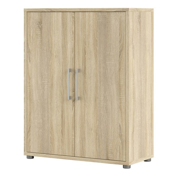 Furniture To Go Prima Bookcase 2 Shelves with 2 Doors in Oak