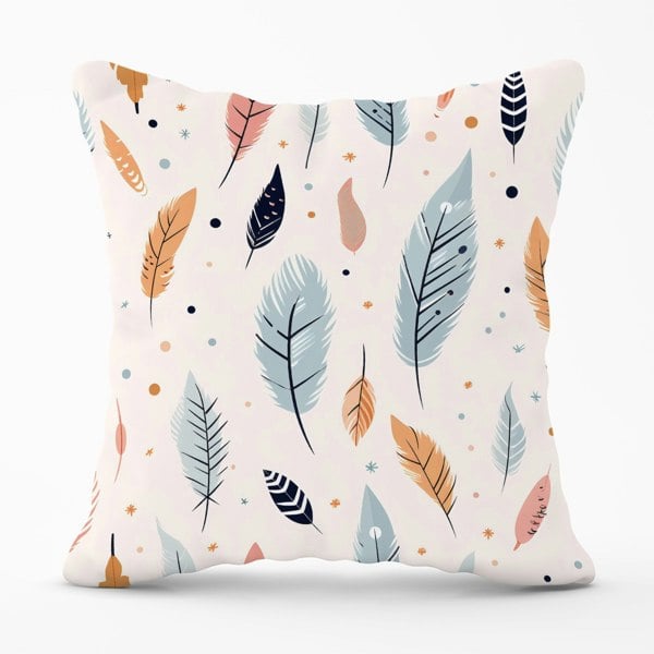 Warren Reed Pastel Feather Pattern Cushions