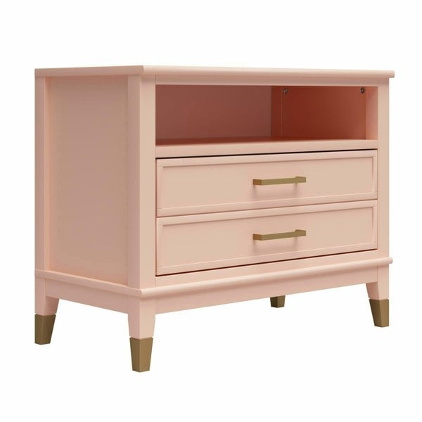 Dorel Home Westerleigh Wide Nightstand Pale Pink