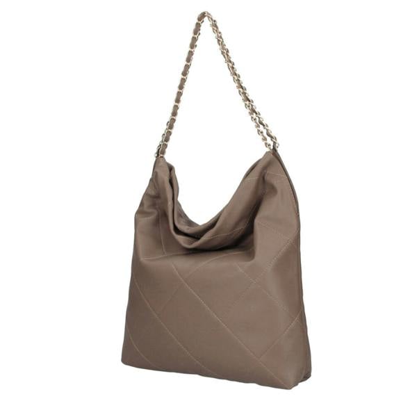 Quilted Leather Bag with Chain Strap