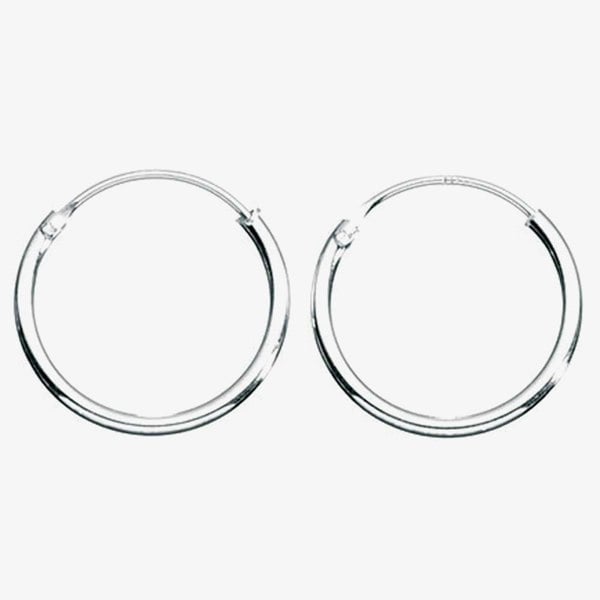 T. H. Baker Sterling Silver Small Plain Hoop Earrings H041