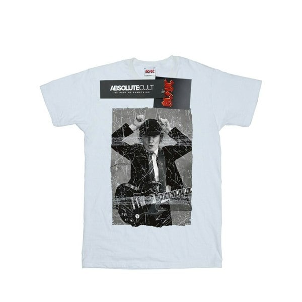 AC/DC Mens Angus Young Distressed Photo T-Shirt - White