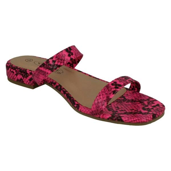 Spot On Ladies Spot On Snake Print Sandals F00254