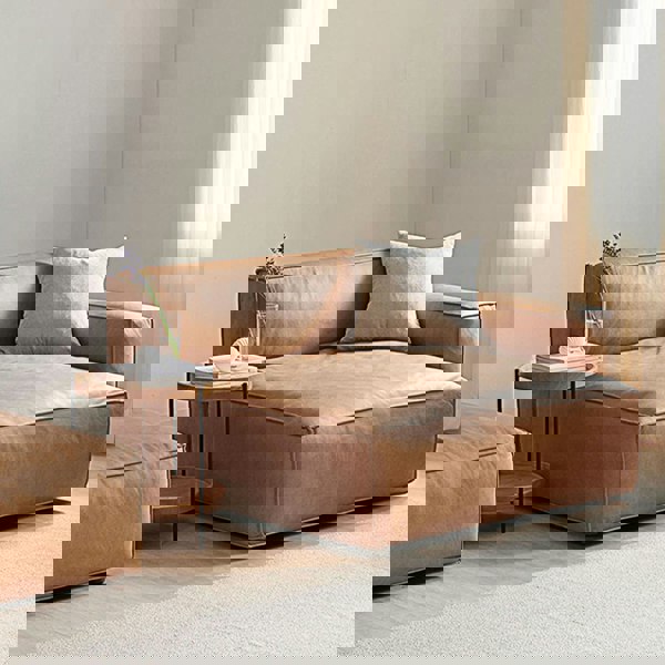 Lucian Four Seater Coner Sofa, Modular Sofa, Real Leather-Weilai Concept-Weilai Concept